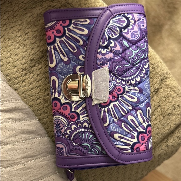 Vera Bradley Handbags - Vera Bradley Purple and Pink Wallet with Intricate Patterns